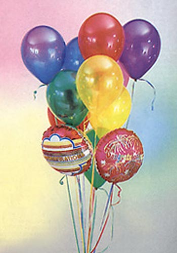  Konya internetten iek siparii  19 adet karisik renkte uan balon buketi