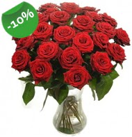 Vazo içerisinde 25 adet kırmızı gül  Konya ucuz çiçek gönder 