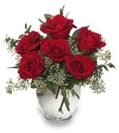 Vazo içerisinde 5 adet kırmızı gül  Konya İnternetten çiçek siparişi 