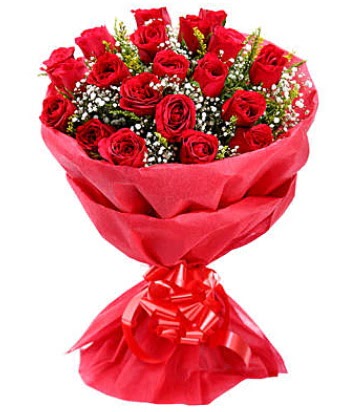 21 adet kırmızı gülden modern buket  Konya çiçek mağazası , çiçekçi adresleri 
