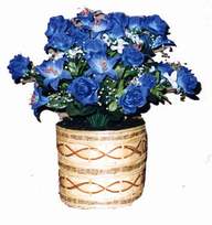 yapay mavi çiçek sepeti  Konya hediye çiçek yolla 