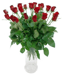  Konya kaliteli taze ve ucuz çiçekler  11 adet kimizi gülün ihtisami cam yada mika vazo modeli